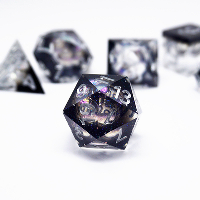 Résine verte jeu de dés numérique multi-facettes jeu de tablette dés#rpg#dnd#coc