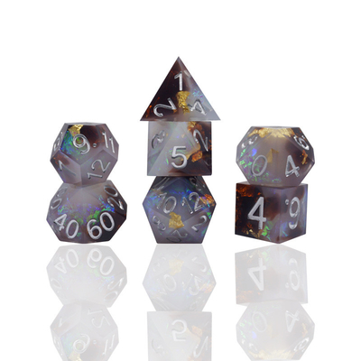 Résine verte jeu de dés numérique multi-facettes jeu de tablette dés#rpg#dnd#coc