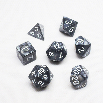 Ensemble de dés en résine de couleur poly # Rpg # Dnd # Coc Marbre motif Preminum et luxe