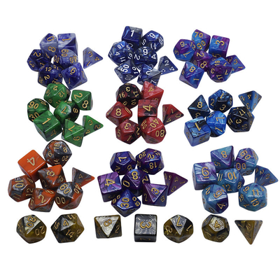 Ensemble de dés en résine de couleur poly # Rpg # Dnd # Coc Marbre motif Preminum et luxe