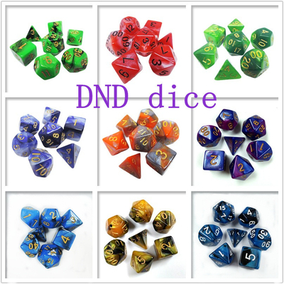 Ensemble de dés en résine de couleur poly # Rpg # Dnd # Coc Marbre motif Preminum et luxe