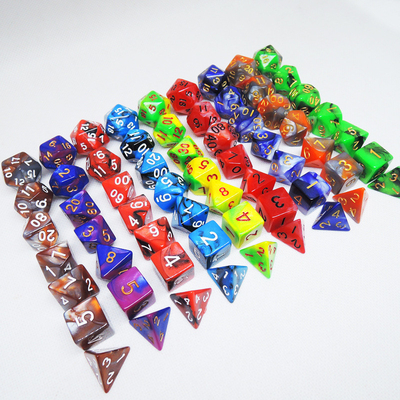 Ensemble de dés en résine de couleur poly # Rpg # Dnd # Coc Marbre motif Preminum et luxe