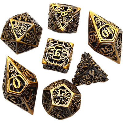 Chongtian Snake jeu de dés en métal creux multi-facettes