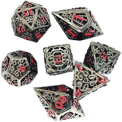 Chongtian Snake jeu de dés en métal creux multi-facettes