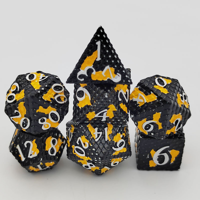 Jeu de bureau multi-faces Python Texture Metal Dice