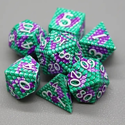 Jeu de bureau multi-faces Python Texture Metal Dice
