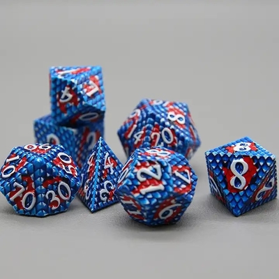 Jeu de bureau multi-faces Python Texture Metal Dice