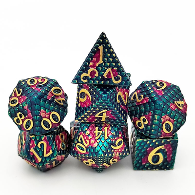Jeu de bureau multi-faces Python Texture Metal Dice