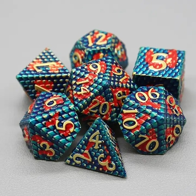 Jeu de bureau multi-faces Python Texture Metal Dice