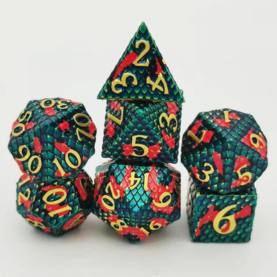 Jeu de bureau multi-faces Python Texture Metal Dice