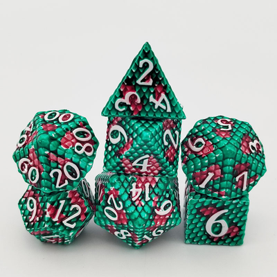 Jeu de bureau multi-faces Python Texture Metal Dice
