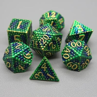 Jeu de bureau multi-faces Python Texture Metal Dice