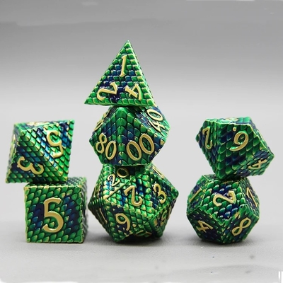 Jeu de bureau multi-faces Python Texture Metal Dice