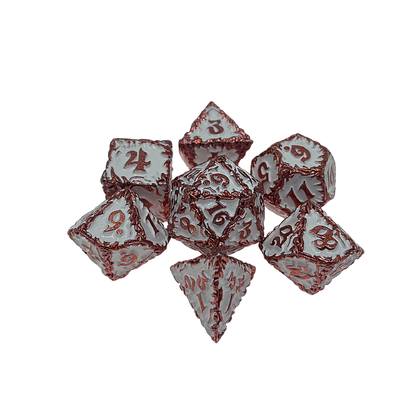 Red Tree Vine Metal Multi -Face Dice Collection Jeu de bureau Dnd&amp;Rpg&amp;Coc