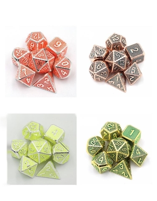 Jeu de bureau en métal vertical à plusieurs visages Dnd Rpg Coc Couleur bronze