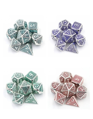 Jeu de bureau en métal vertical à plusieurs visages Dnd Rpg Coc Couleur bronze