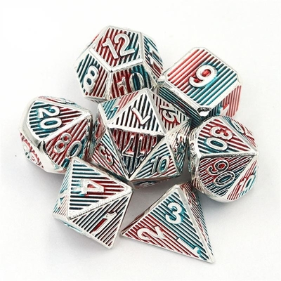 RPG numérique en métal en dés couleur bande verticale Dnd Coc Style de luxe