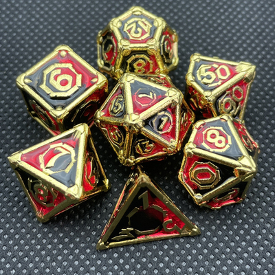 Jeu de bureau Metal Multi Face RPG jeu de dés Dnd Coc Couleur multiple