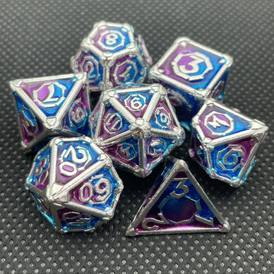 Jeu de bureau Metal Multi Face RPG jeu de dés Dnd Coc Couleur multiple