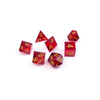 Jeux de dés de résine naturelle de grenade rouge jeu de dés de bureau domaine de magie préféré aventure dnd