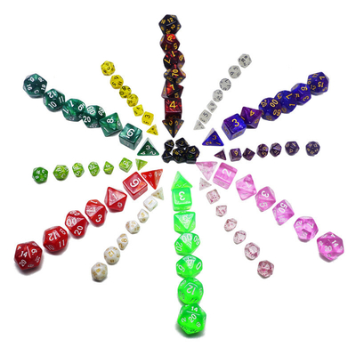 Mini jeu de dés de résine de bureau de couleur bonbon