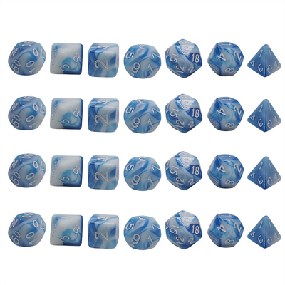 Jeux de personnages en résine naturelle en marbre bleu
