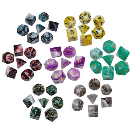 Jeux de personnages en résine naturelle en marbre bleu
