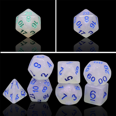 Dose à base de résine de cristal lisse RPG Dose artisanale Dose polyédrique de résine