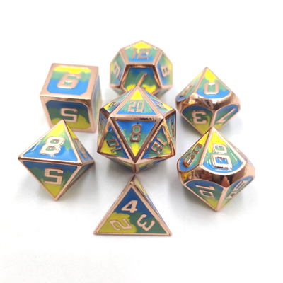 Sailli à la main Unique Fabriqué à la main Durable métal 7 pièces Polyédron jeu de dés