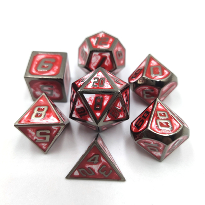 Sailli à la main Unique Fabriqué à la main Durable métal 7 pièces Polyédron jeu de dés