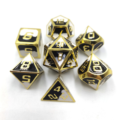 Sailli à la main Unique Fabriqué à la main Durable métal 7 pièces Polyédron jeu de dés