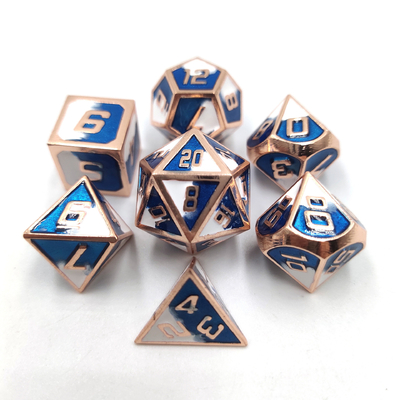 Sailli à la main Unique Fabriqué à la main Durable métal 7 pièces Polyédron jeu de dés