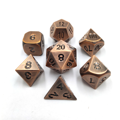 Champagne couleur or métal jeu de dés polyédrique