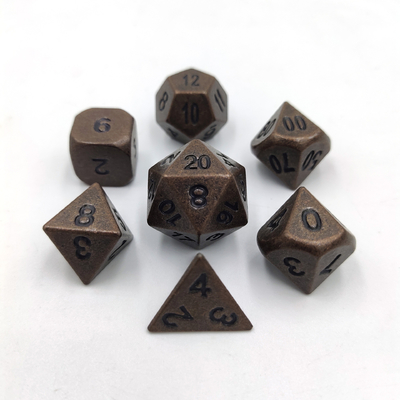 Champagne couleur or métal jeu de dés polyédrique