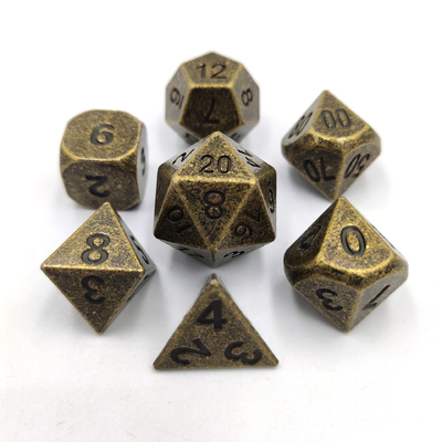 Champagne couleur or métal jeu de dés polyédrique