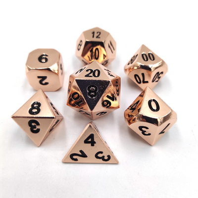 Champagne couleur or métal jeu de dés polyédrique