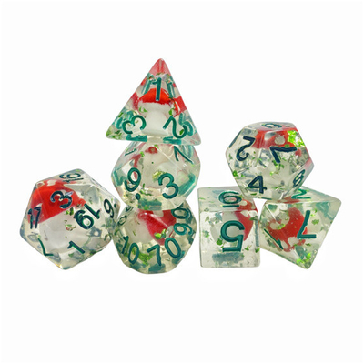 Jeux de dés de résine de champignons toxiques