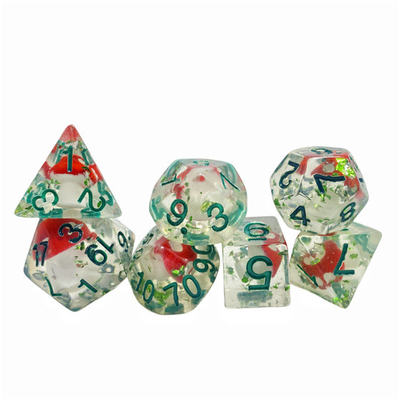 Jeux de dés de résine de champignons toxiques