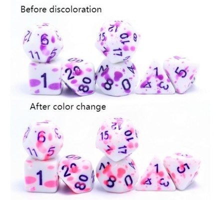 Changer de couleur à haute température Graffiti couleur fantôme résine jeu de plateau de dés dnd jeu de dés