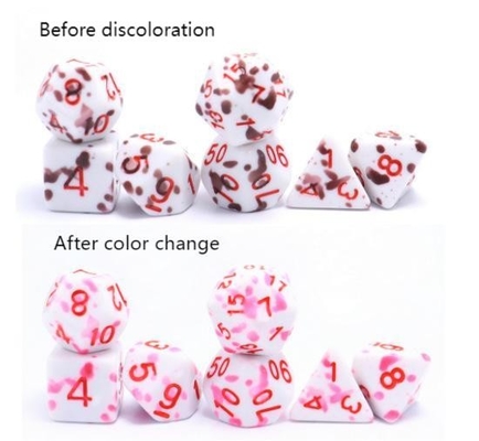 Changer de couleur à haute température Graffiti couleur fantôme résine jeu de plateau de dés dnd jeu de dés