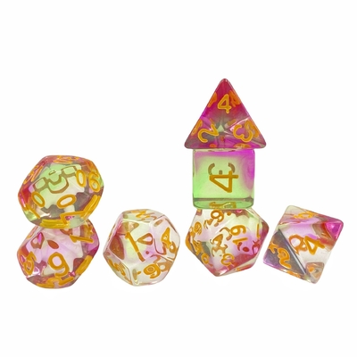 Jeux de dés en résine de cristal de couleur