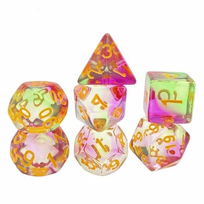 Jeux de dés en résine de cristal de couleur