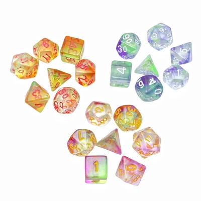 Jeux de dés en résine de cristal de couleur