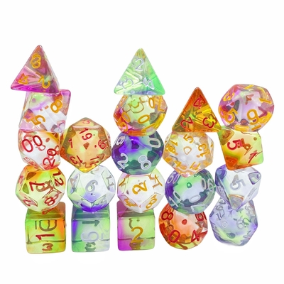 Jeux de dés en résine de cristal de couleur