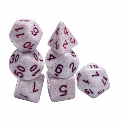 Le mot rouge est un caractère de résine de minerai rouge tacheté jouant au jeu de dés.