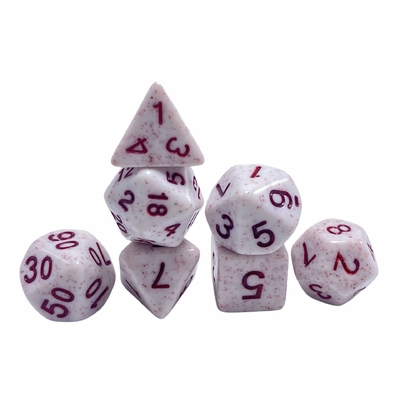 Le mot rouge est un caractère de résine de minerai rouge tacheté jouant au jeu de dés.