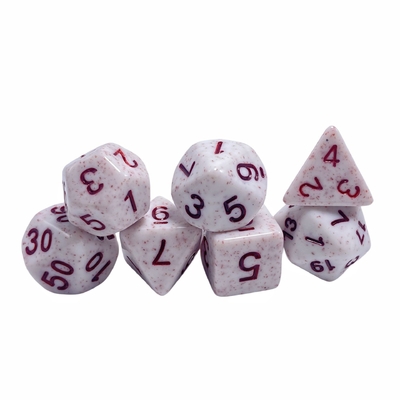 Le mot rouge est un caractère de résine de minerai rouge tacheté jouant au jeu de dés.