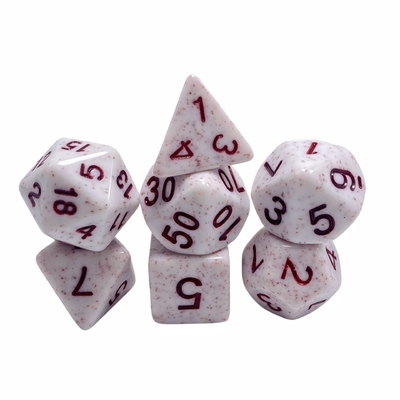 Le mot rouge est un caractère de résine de minerai rouge tacheté jouant au jeu de dés.