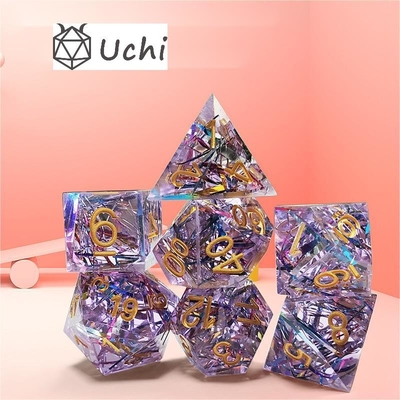 bande de couleur violette Resine Boarding Dice Set Dragon and Dungeon