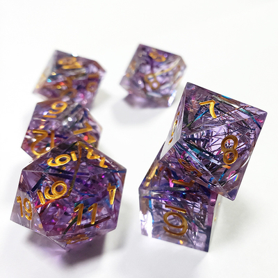 bande de couleur violette Resine Boarding Dice Set Dragon and Dungeon